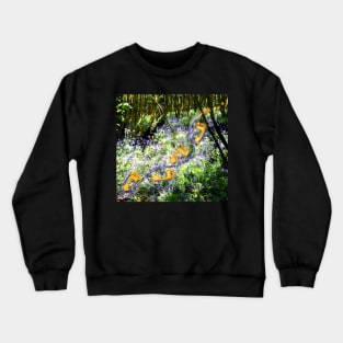 Footprints in a Bluebell Wood Crewneck Sweatshirt